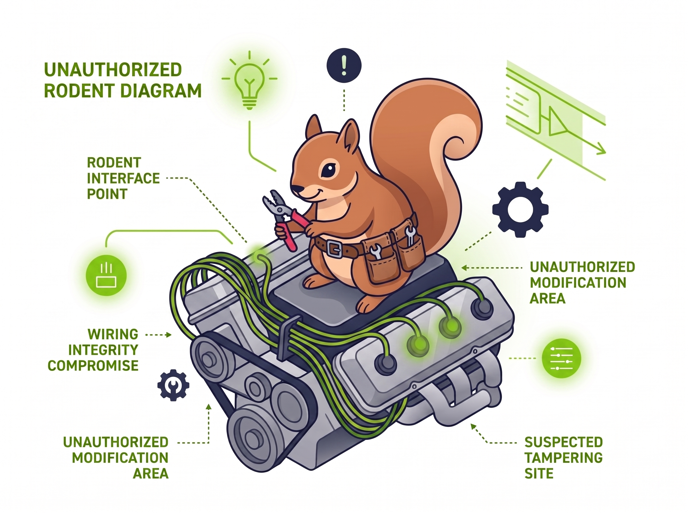 Unauthorized Rodent Interaction Diagram